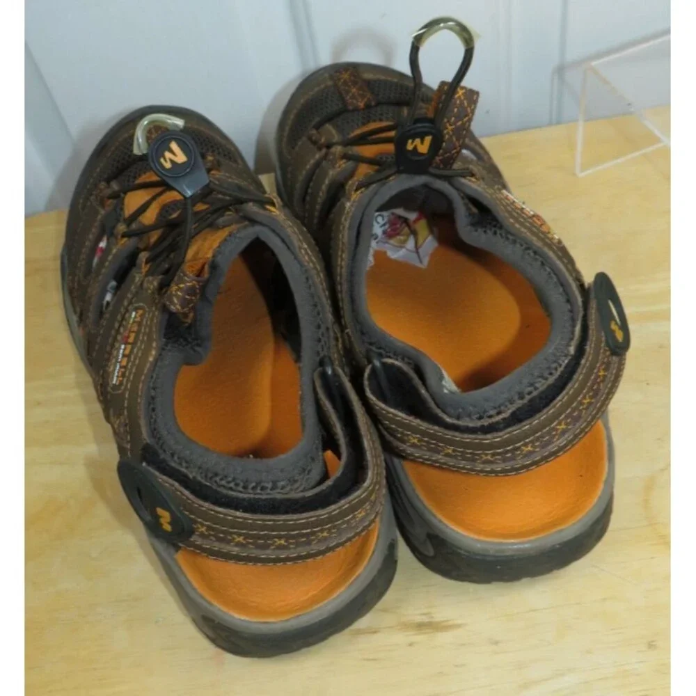 Merrell Fisherman Water Shoes Brown/Orange Outdoor Adjustable Size 12